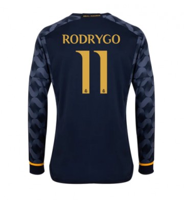 Maillot de foot Real Madrid Rodrygo Goes #11 Extérieur 2023-24 Manche Longue